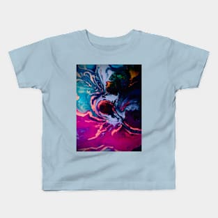 Flower pour fluid art Kids T-Shirt